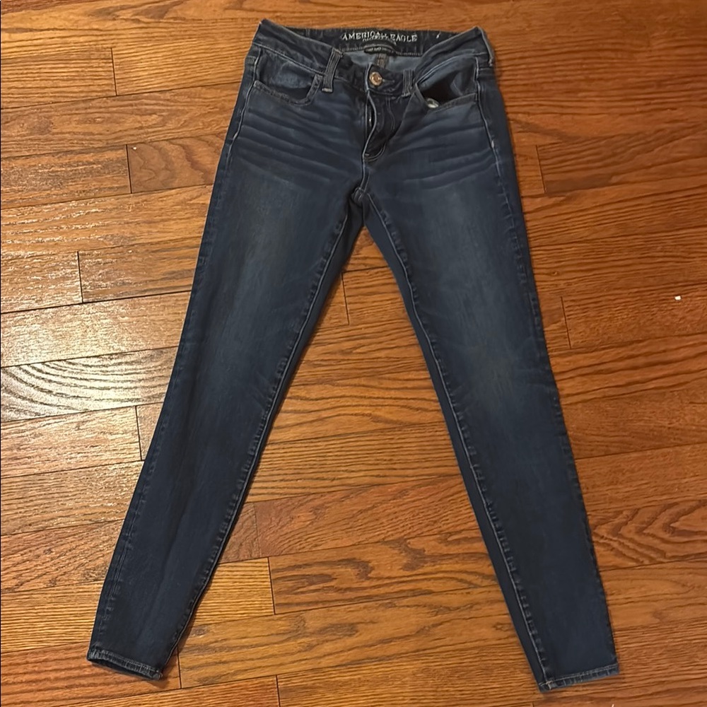 American Eagle Outfitters Blue Skinny Jeans Classic Style